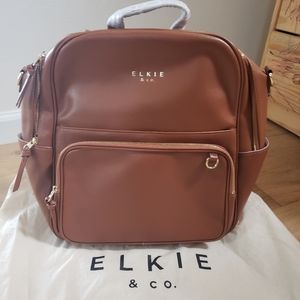 NWOT - Vegan leather Backpack - Tan w/ gold hardware